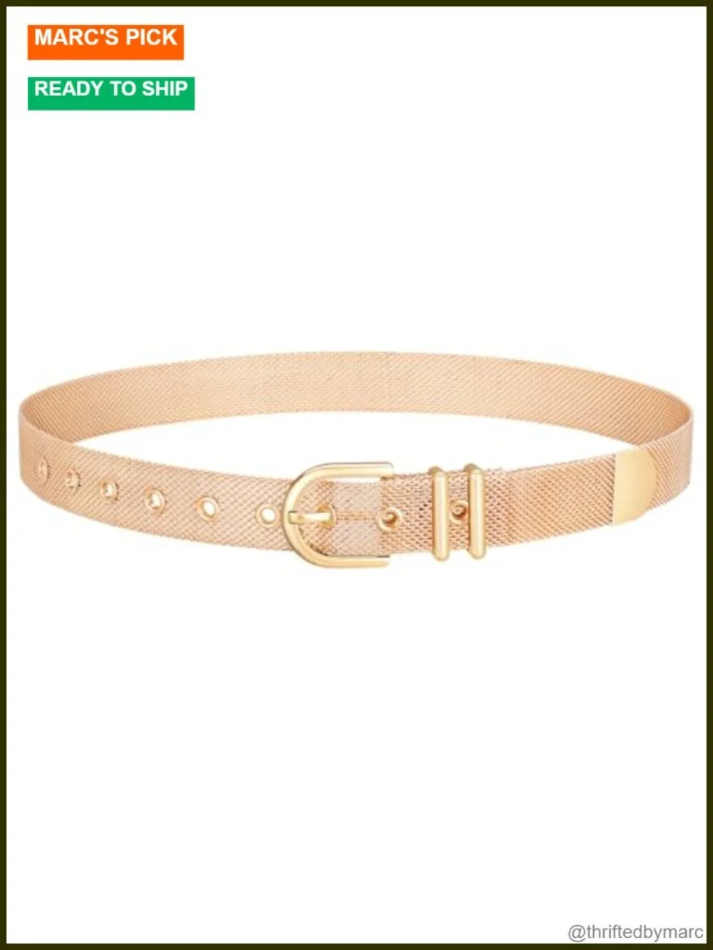 Metal Waist Belt Trendy Link Chain Band for Jeans Pants Dress